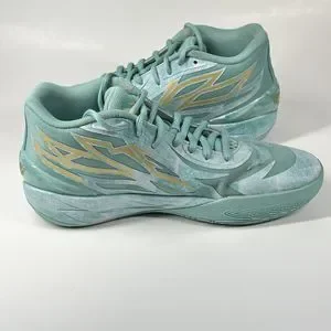 Puma Lamelo Ball Jade MB. 02 Gold Lake Green Team Gold Shoes Size 9.5 378284-01 Puma Lamelo Ball Jade MB. 02 Gold Lake Green Team Gold Shoes  main image 4